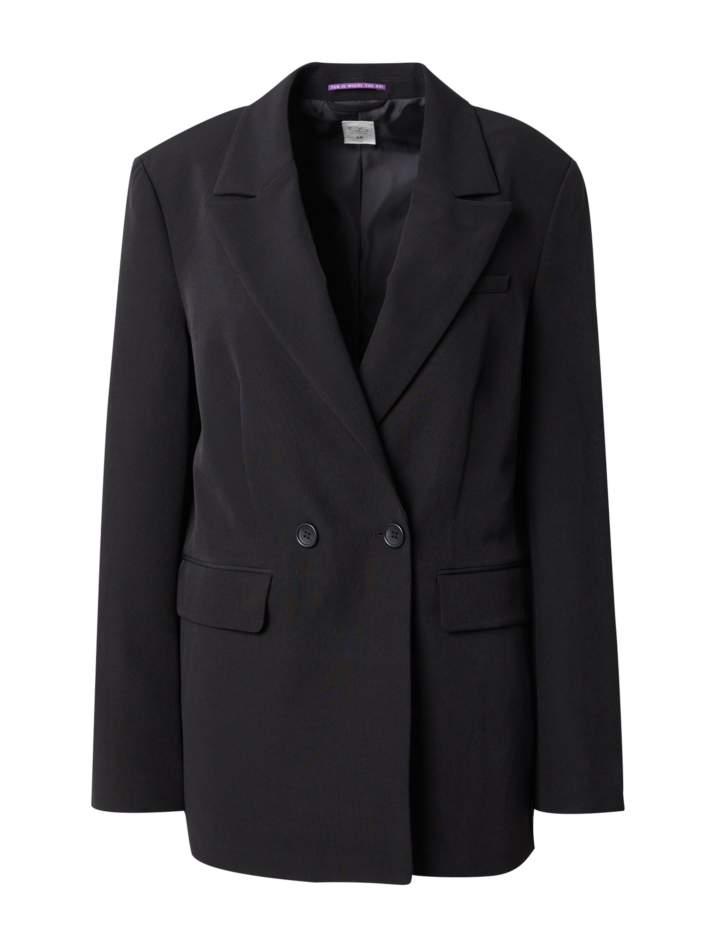 Blazer QS en noir : devant