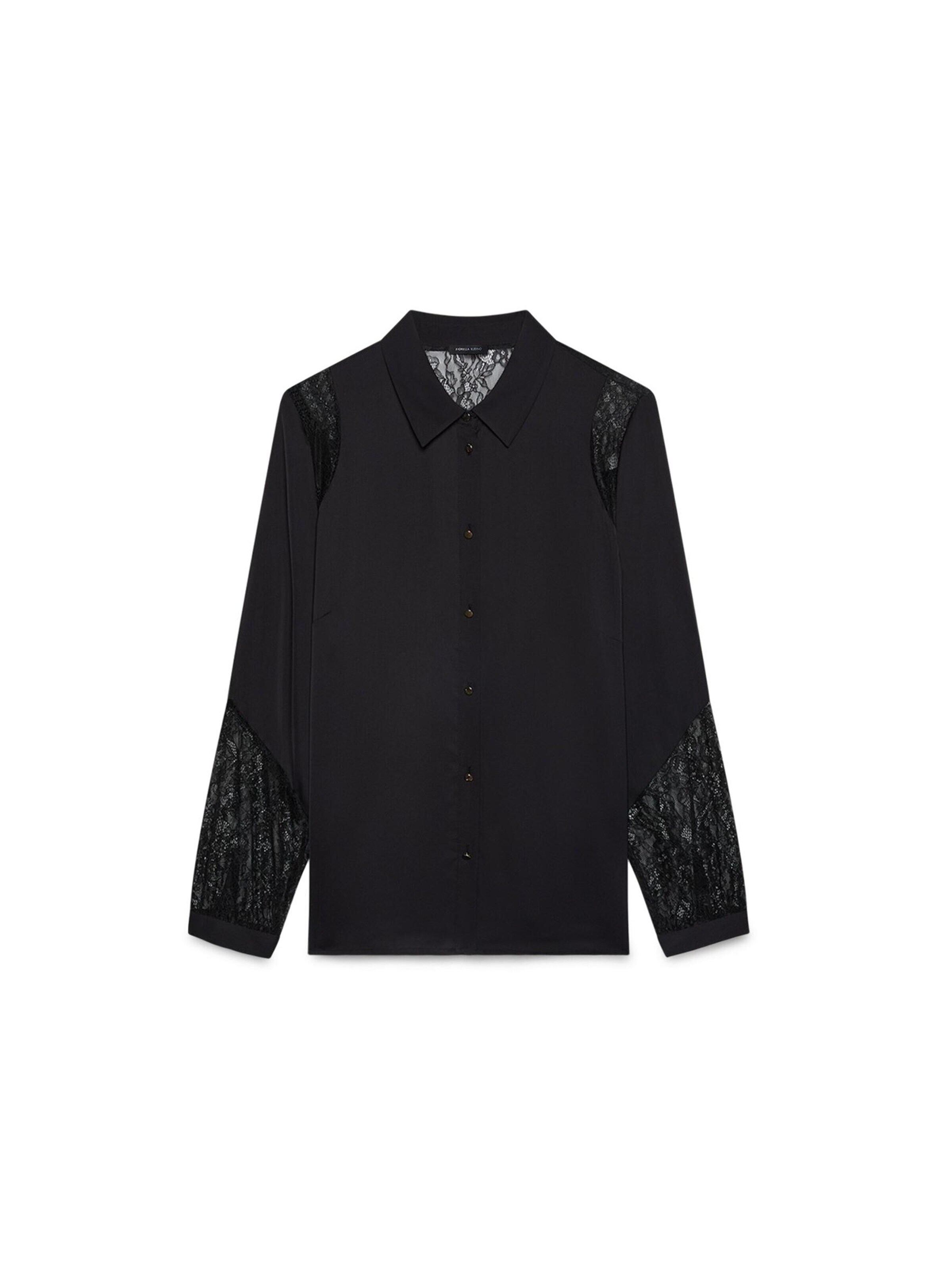 Fiorella Rubino Blouse in Zwart: voorkant