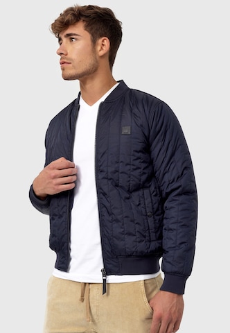 INDICODE JEANS Between-Season Jacket in Blue: front