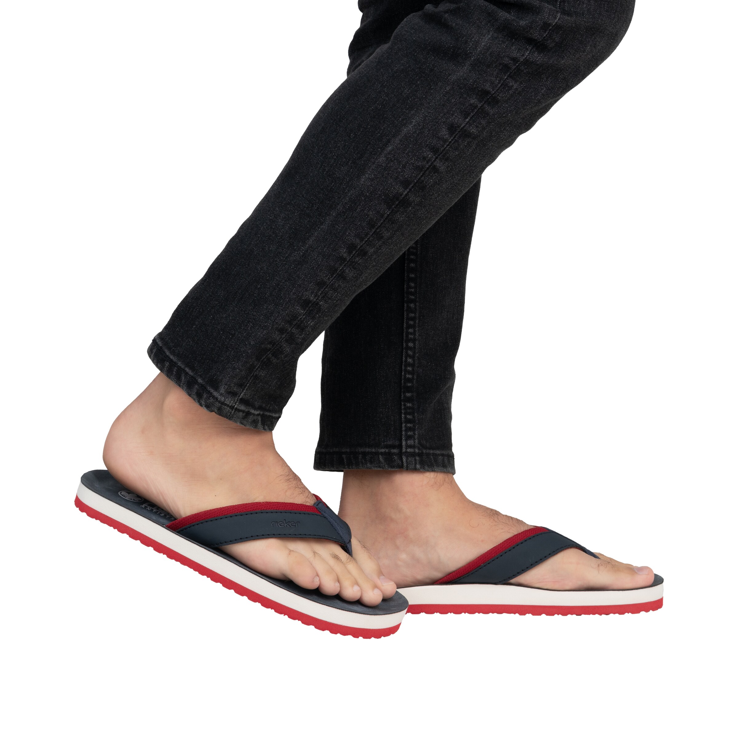 Rieker T-Bar Sandals '20151' in Blue: front