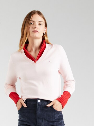 TOMMY HILFIGER Trui in Roze: voorkant