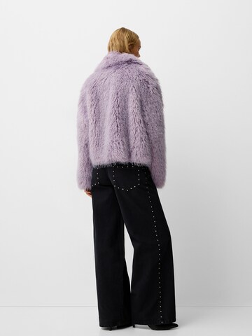Bershka Between-Season Jacket in Purple