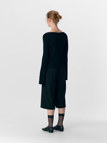 Wide Leg Pantalon à plis 'OBJLisa' OBJECT en noir