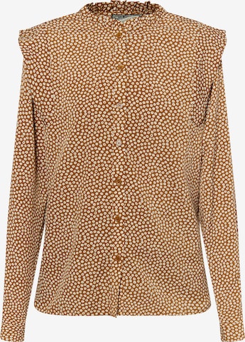 brūns DreiMaster Vintage Blūze 'Imane': no priekšpuses