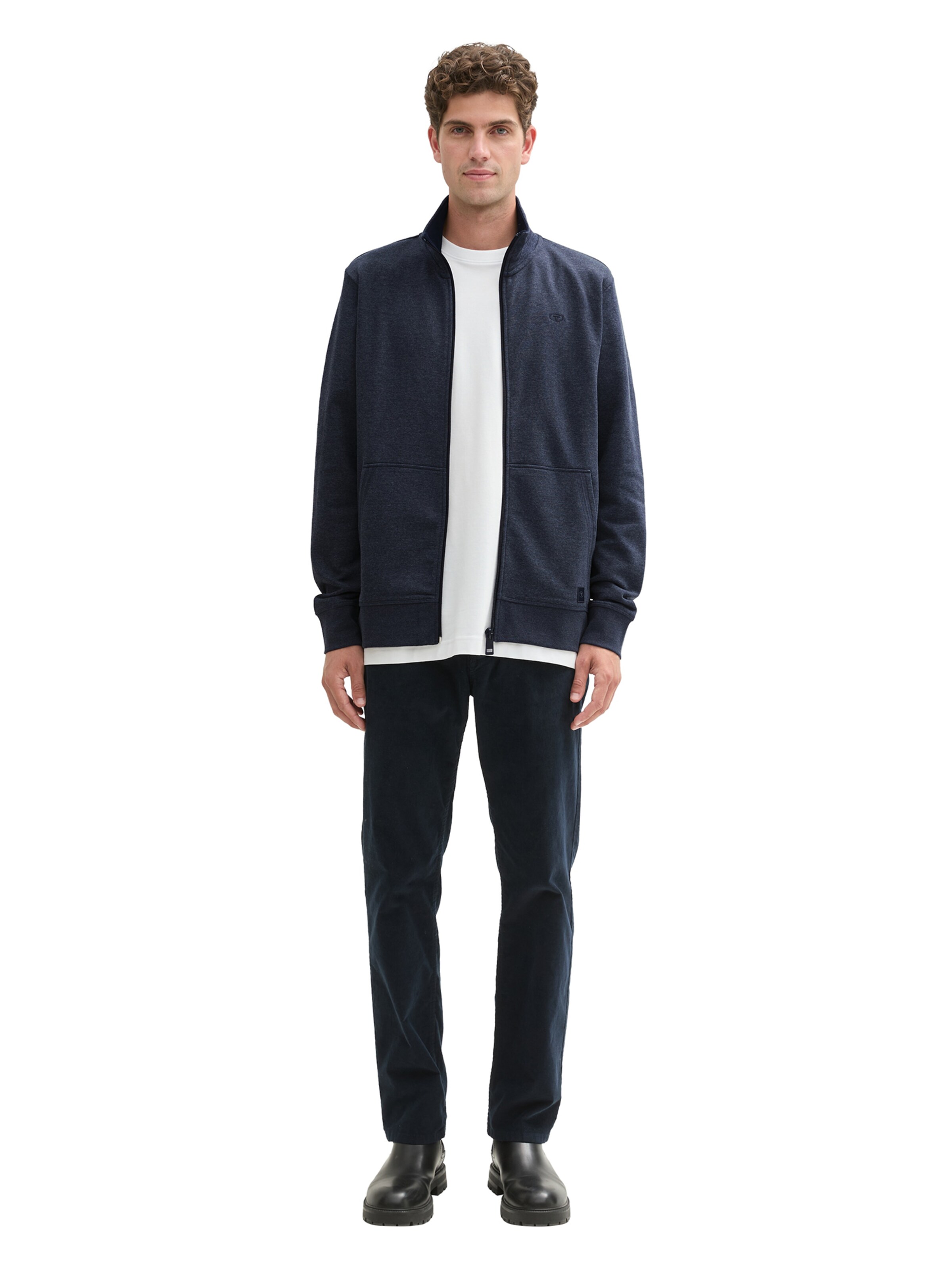 TOM TAILOR Sweat jacket in Blue