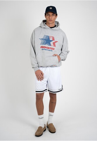 Prohibited - Sweatshirt 'Sporting Goods' em cinzento