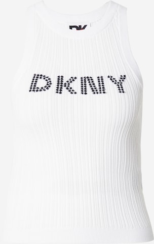 DKNY Gebreide top in Wit: voorkant