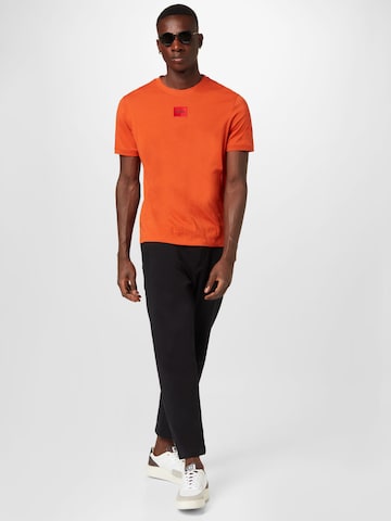 HUGO Red Shirt 'Diragolino212' in Orange