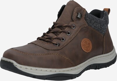 RIEKER Veterboots in de kleur Chocoladebruin / Grijs gemêleerd, Productweergave