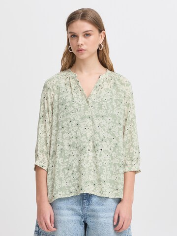 ICHI Blouse 'IHMARRAKECH' in Beige: front
