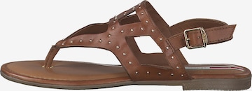 s.Oliver T-Bar Sandals in Brown