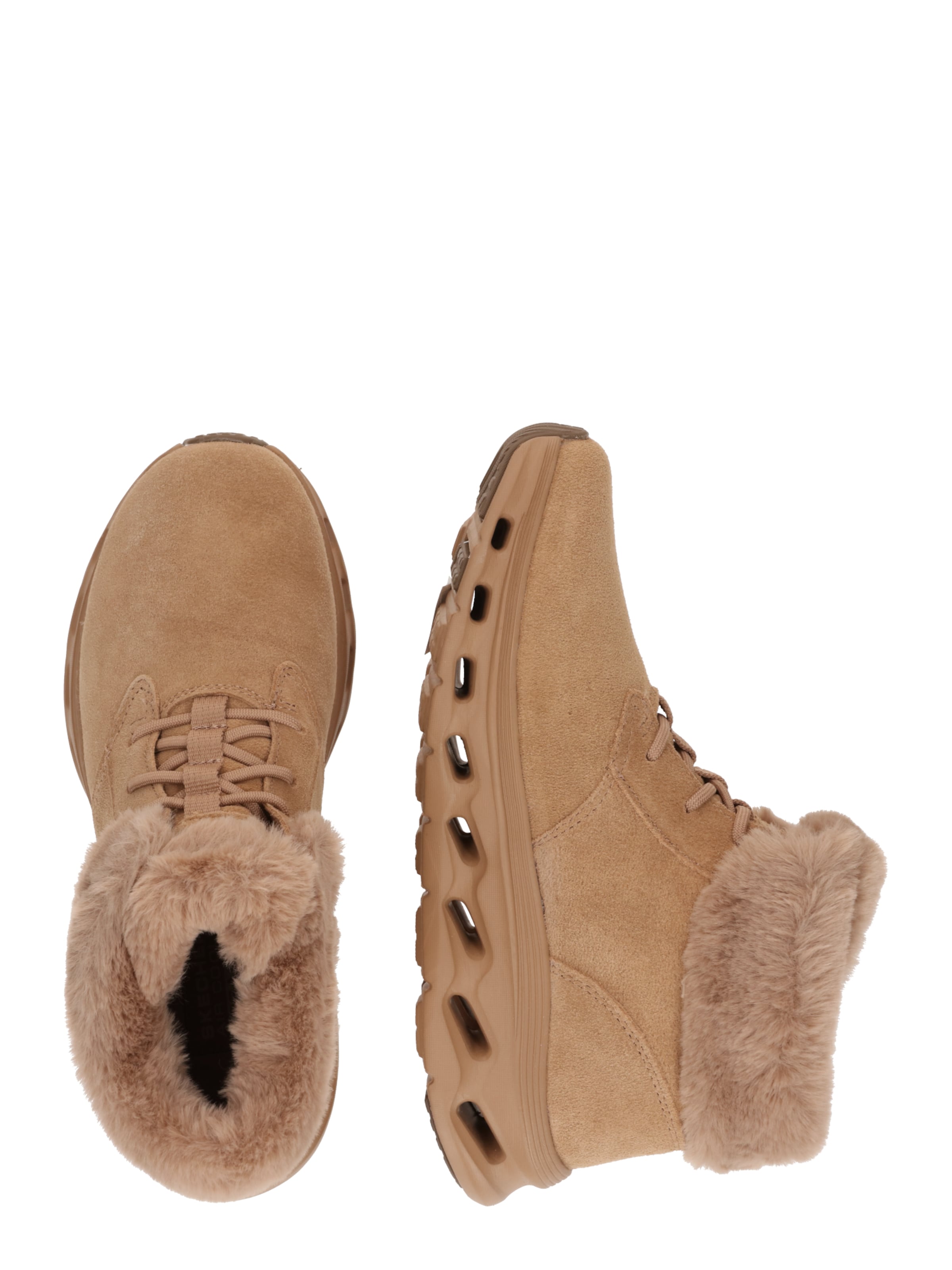 SKECHERS Schnürstiefelette 'GO WALK GLIDE-STEP 2.0' in Braun