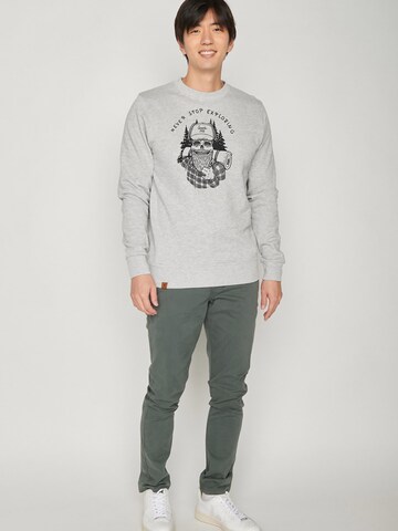 Felpa 'Nature Never Stop' di GREENBOMB in grigio