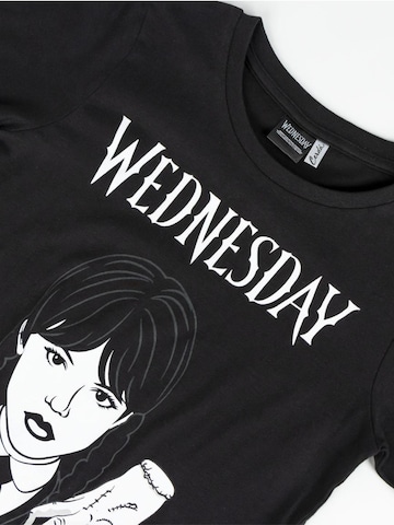 Cerdá Pajamas 'Wednesday Pyjama Set Kids – Black – Long Sleeve Sleepwear with Pants' in Grey