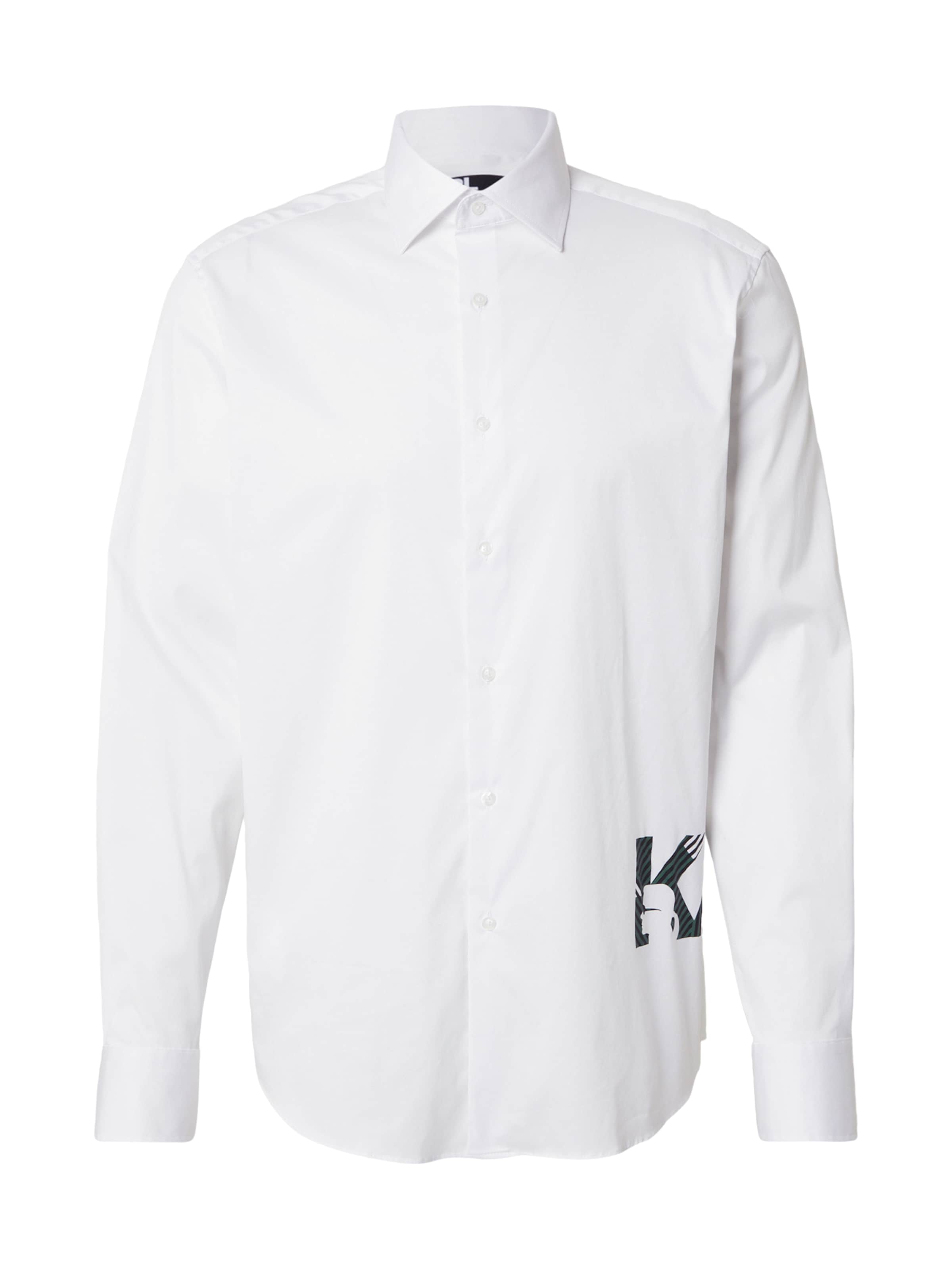 Karl Lagerfeld - Ajuste regular Camisa en blanco: frente