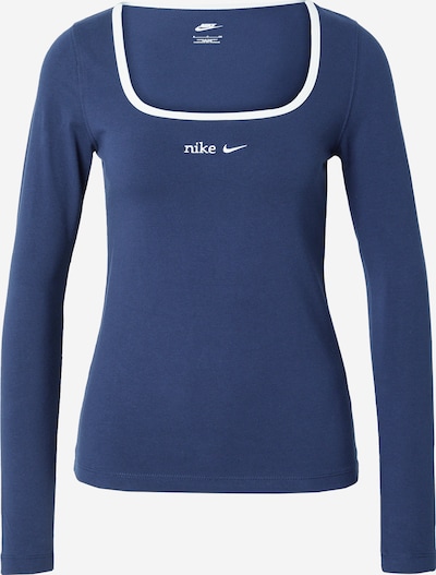 Nike Sportswear T-shirt en bleu marine / blanc, Vue avec produit