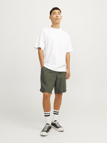 Wide Leg Pantalon chino 'Bill Lawrence' JACK & JONES en vert