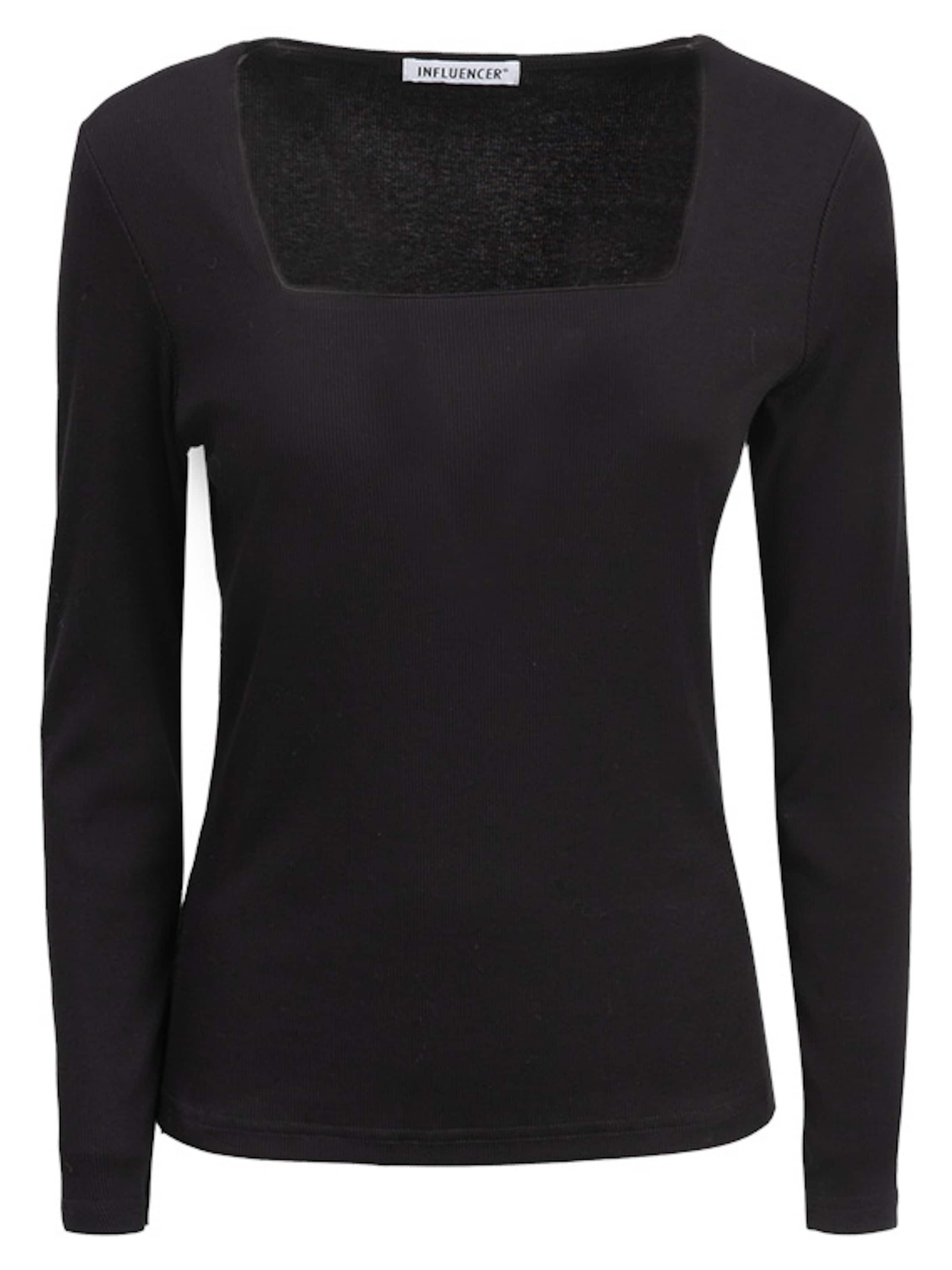 Influencer Koszulka w kolorze czarny: przód