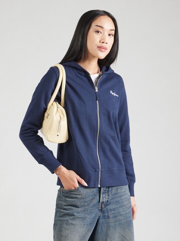 Pepe Jeans Sweatjacke 'EDNY RO' in Blau: Vorderseite