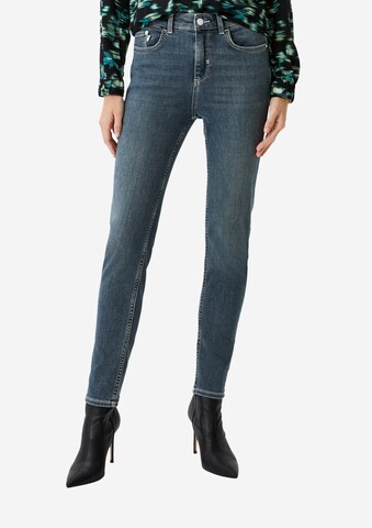 Skinny Jean comma casual identity en bleu : devant