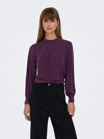 ONLY - Camisa 'FREE' em roxo: frente