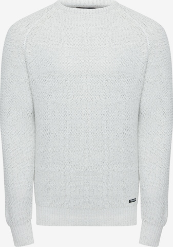 Threadbare Sweater 'Grays' in White: front