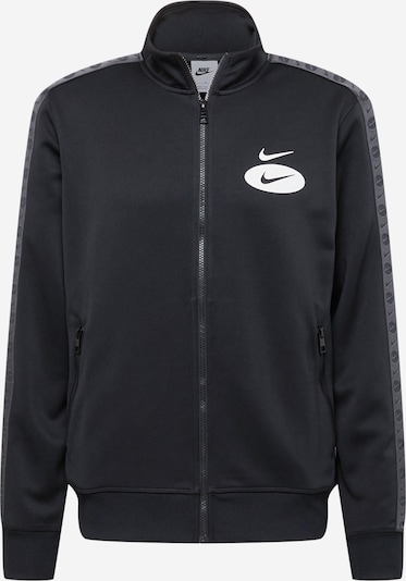 Nike Sportswear Casaco em moletão em preto / branco, Vista do produto