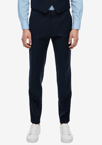 s.Oliver BLACK LABEL Slimfit Pantalon 'Cesano' in Blauw: voorkant