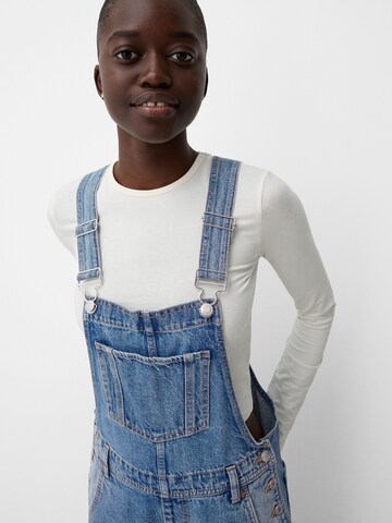 Loosefit Salopette en jean Bershka en bleu
