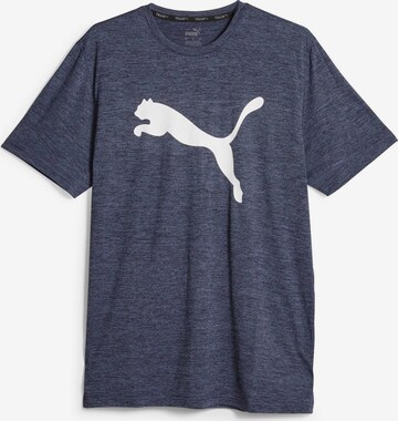PUMA Функциональная футболка 'TRAIN FAV HEATHER CAT' в Синий: спереди