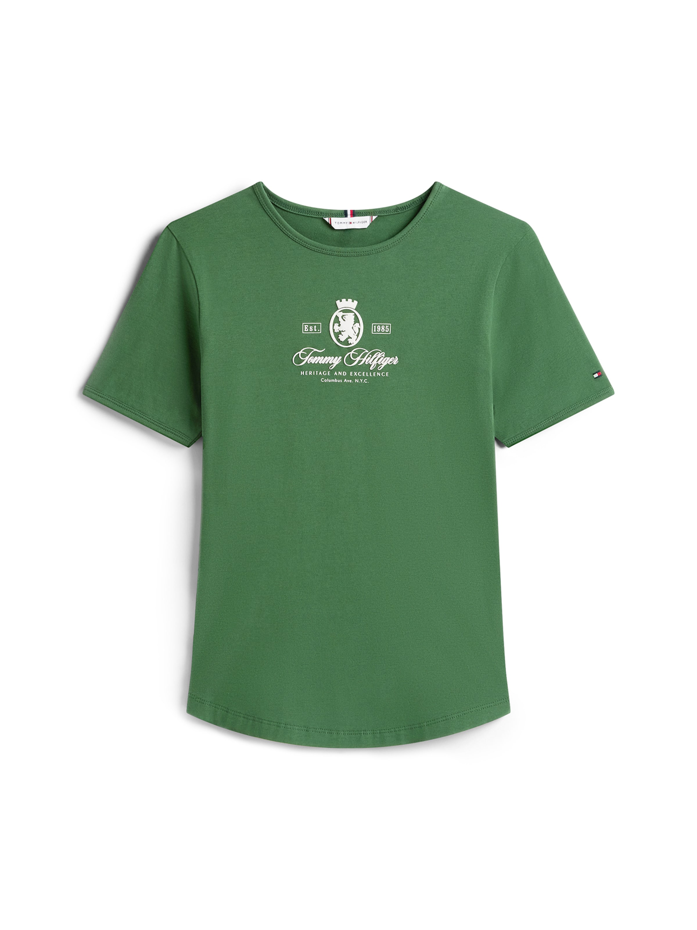 T-shirt TOMMY HILFIGER en vert : devant
