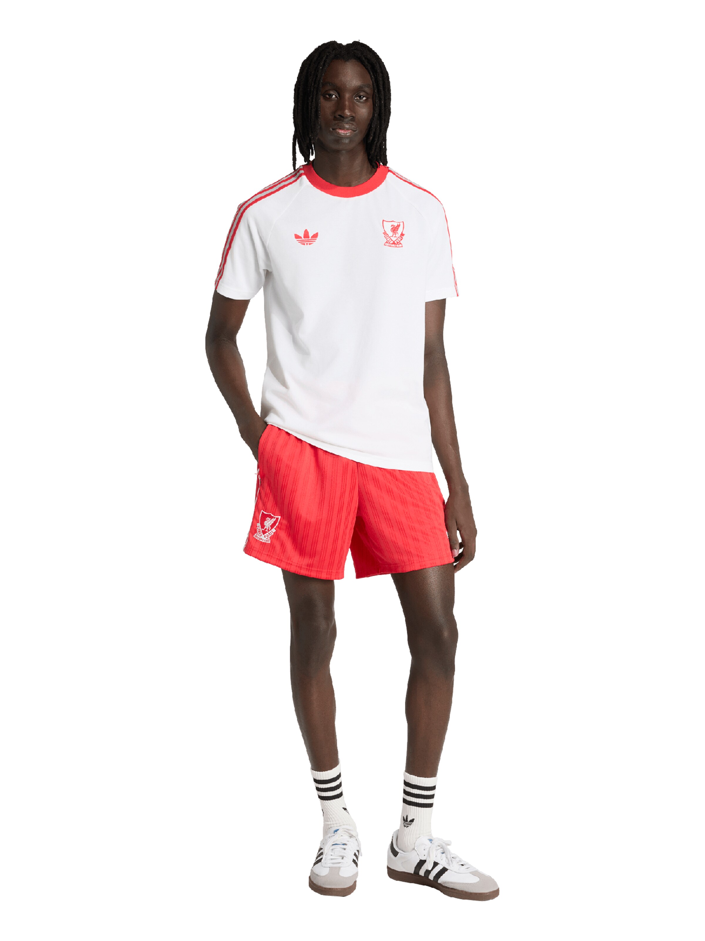 raudona ADIDAS PERFORMANCE Laisvas Sportinės kelnės 'LFC': priekis