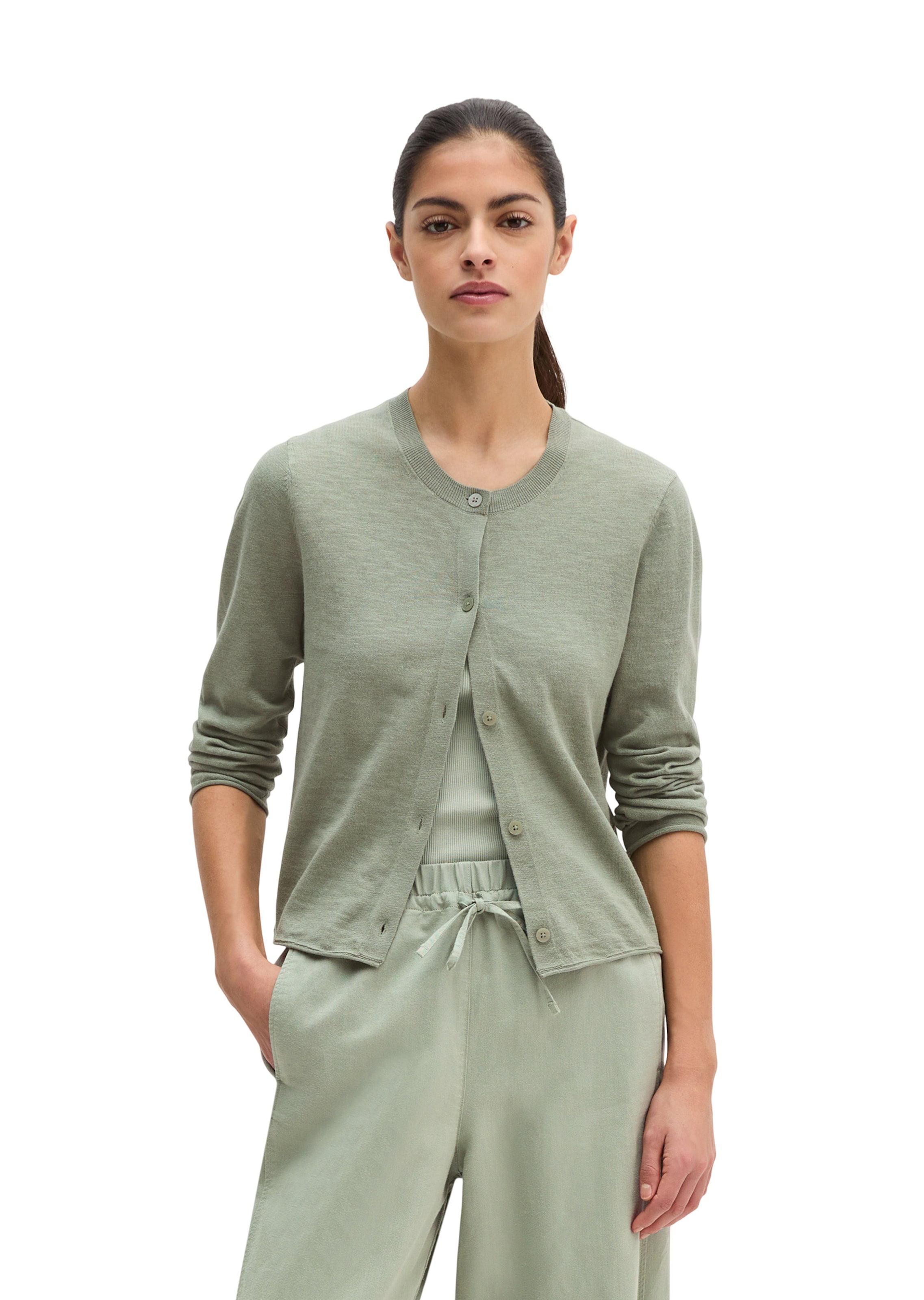 Marc O'Polo Strickjacke in Grau: Vorderseite