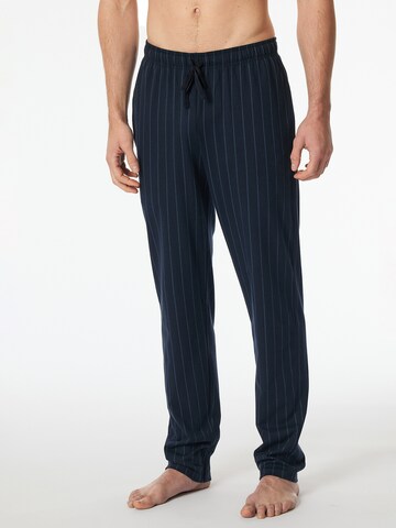 SCHIESSER Pyjamahose 'Mix + Relax' in Blau: Vorderseite
