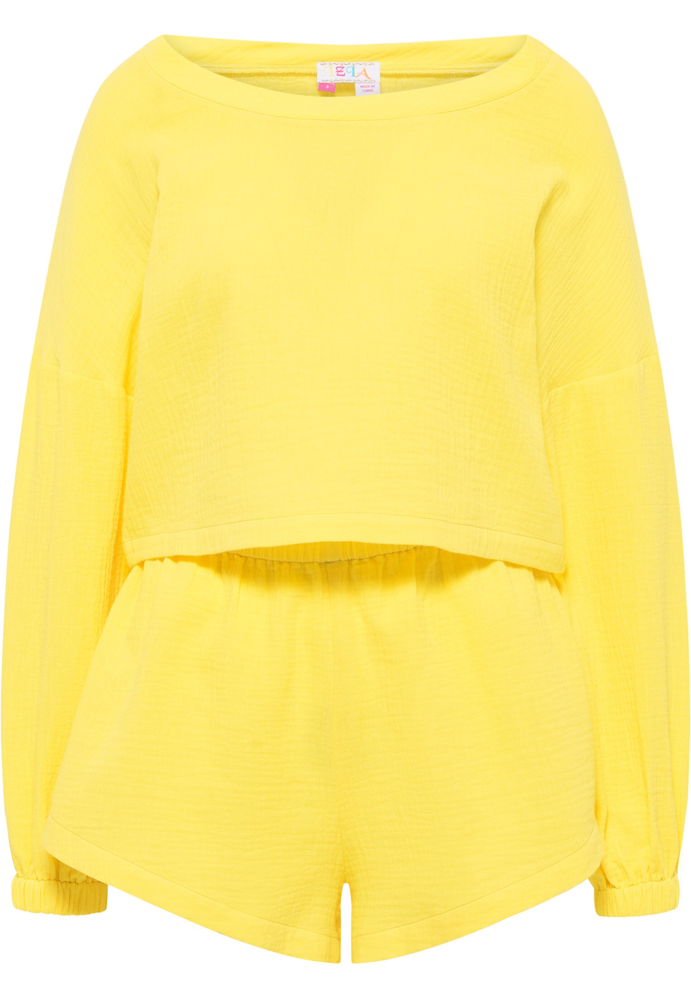 IZIA Kalhotový kostým – žlutá: přední strana