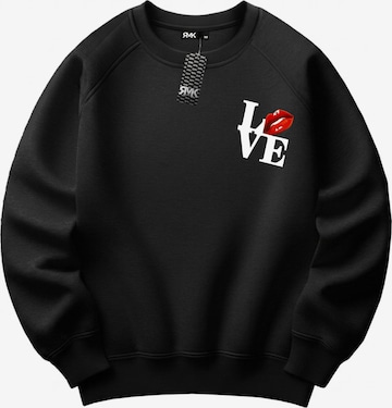 RMK Sweatshirt 'Love' in Black: front