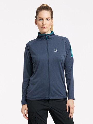 Haglöfs Athletic Fleece Jacket 'Mirre Mid' in Blue: front