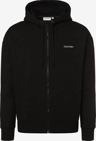 Calvin Klein Sweatjacke in Schwarz: predná strana