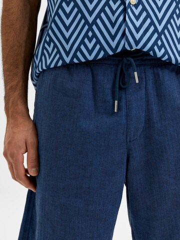 SELECTED HOMME Loose fit Pants 'Luis' in Blue