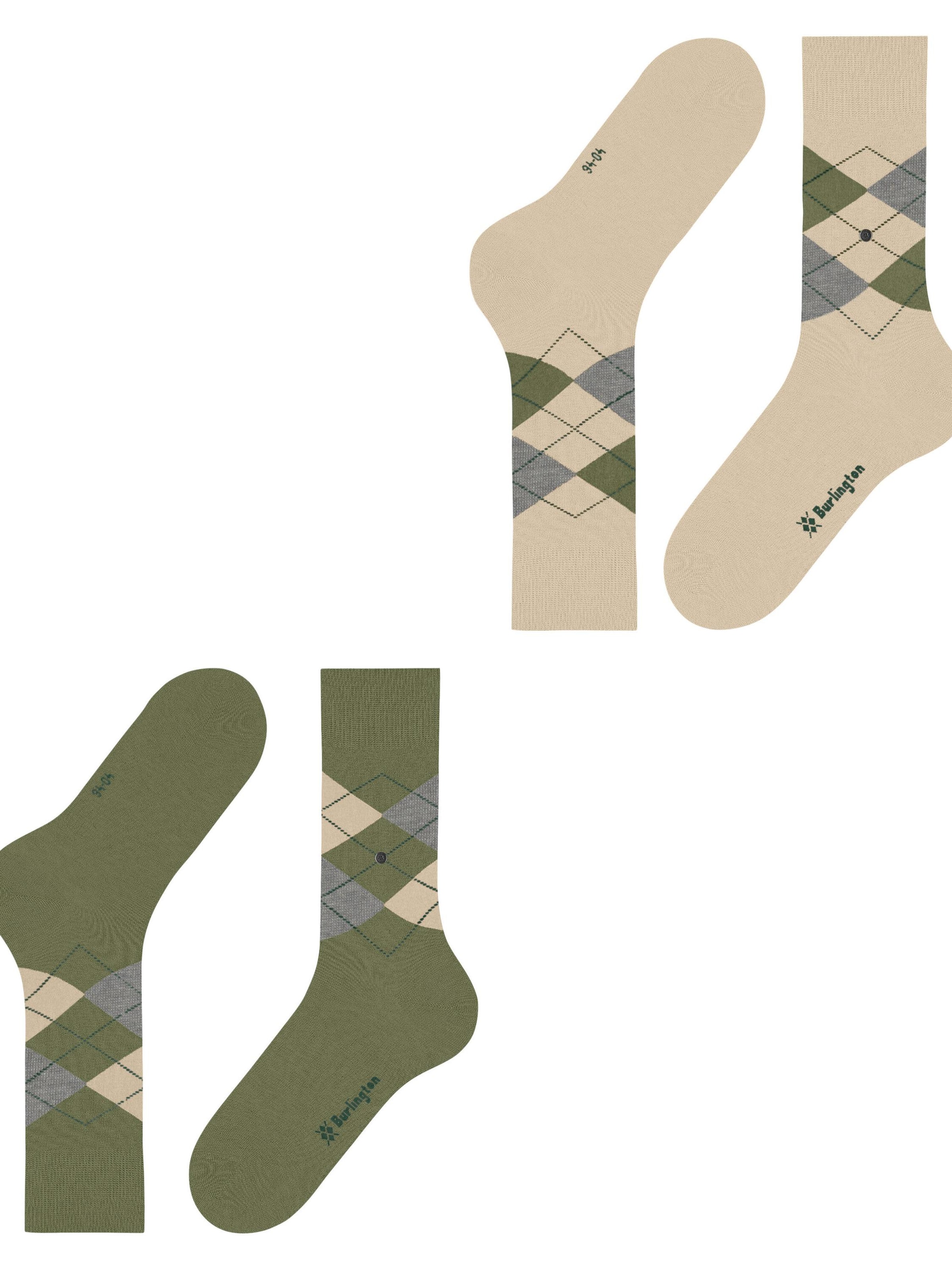 BURLINGTON Socks 'Everyday Argyle' in Green