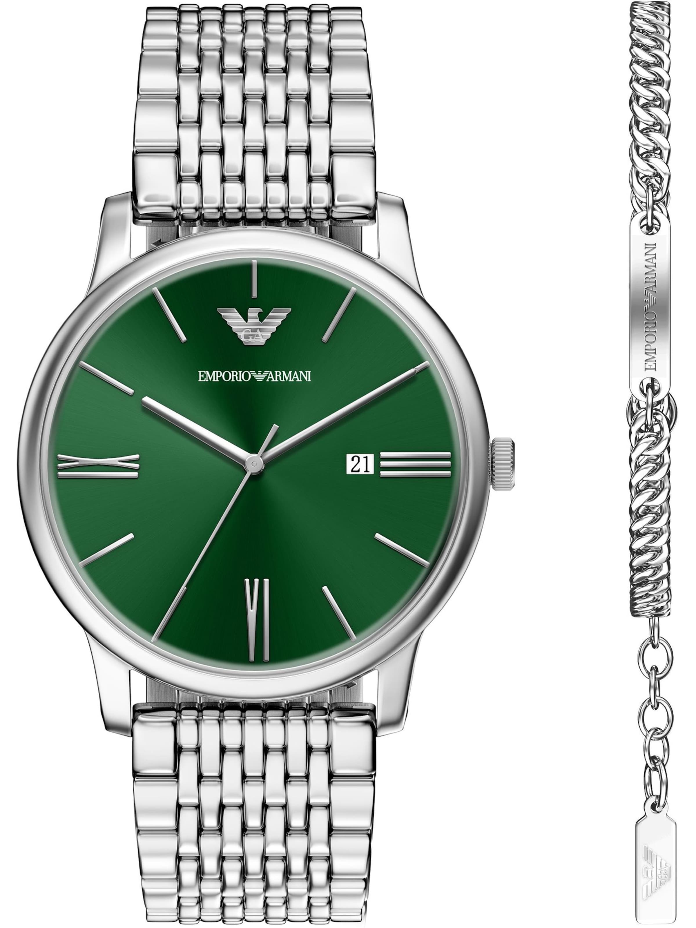 Emporio Armani Analog Watch in Green / Silver, Item view