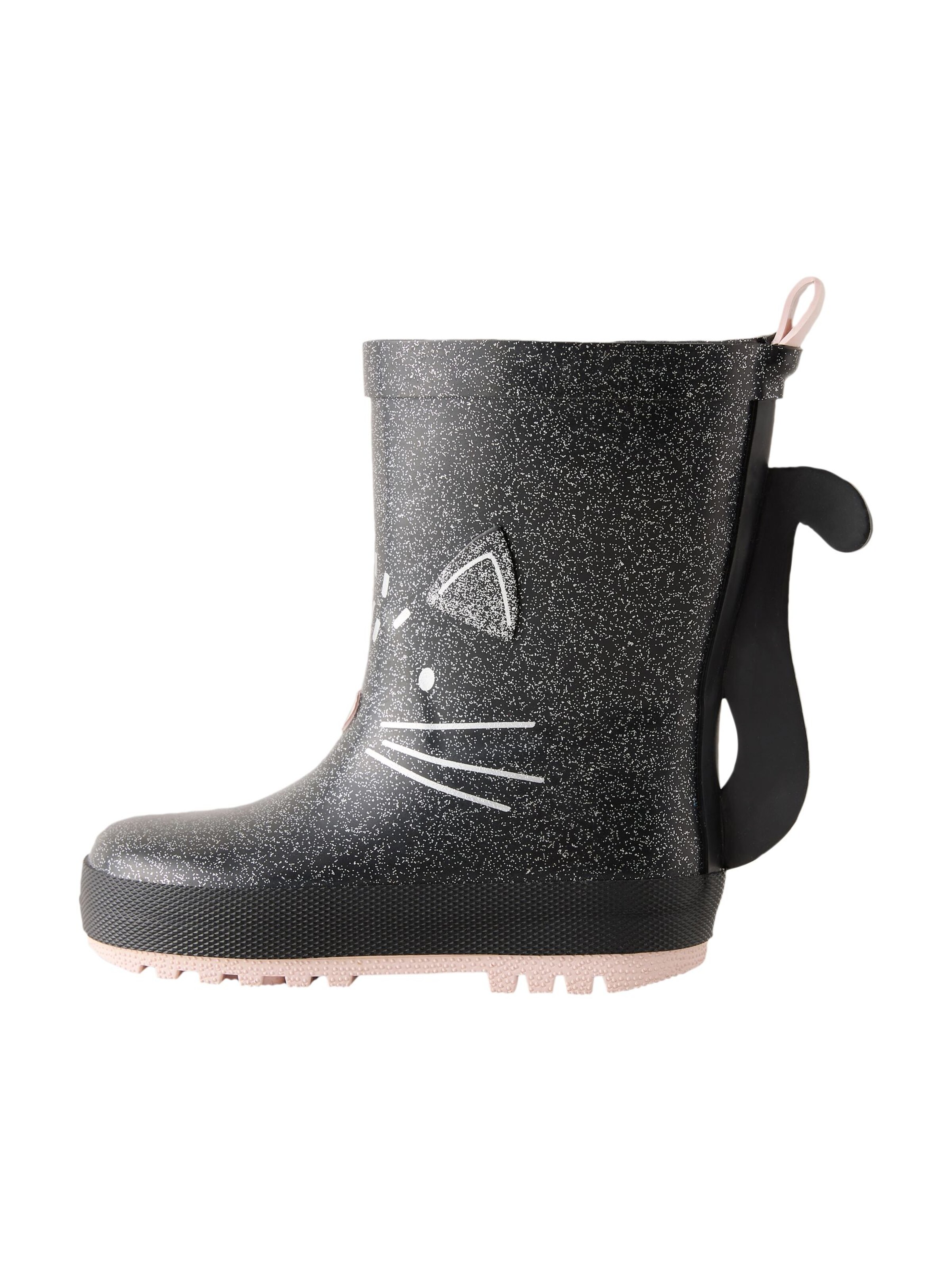 Bottes en caoutchouc Next en noir : devant