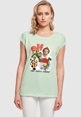 ABSOLUTE CULT Shirt 'Elf - Collage' in Groen: voorkant