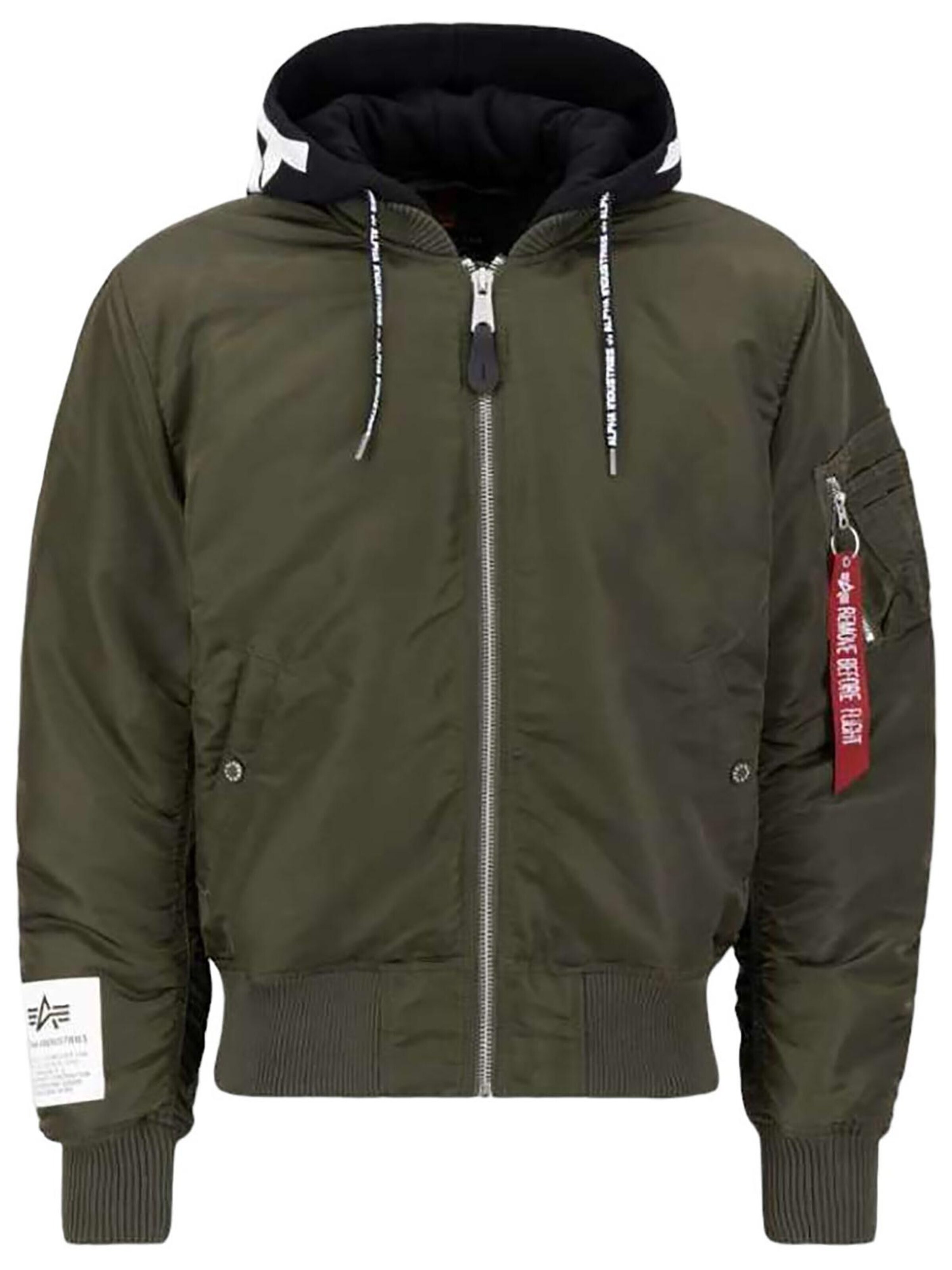 ALPHA INDUSTRIES Between-Season Jacket 'MA-1 ZHP' in Green: front