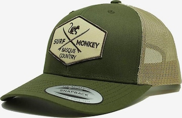 Surf Monkey Athletic Cap in Green: front
