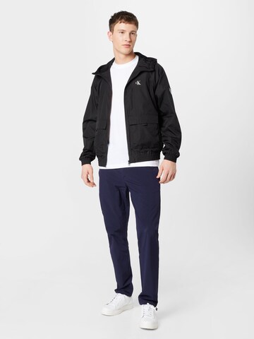 Calvin Klein Jeans Övergångsjacka 'HARRINGTON' i svart