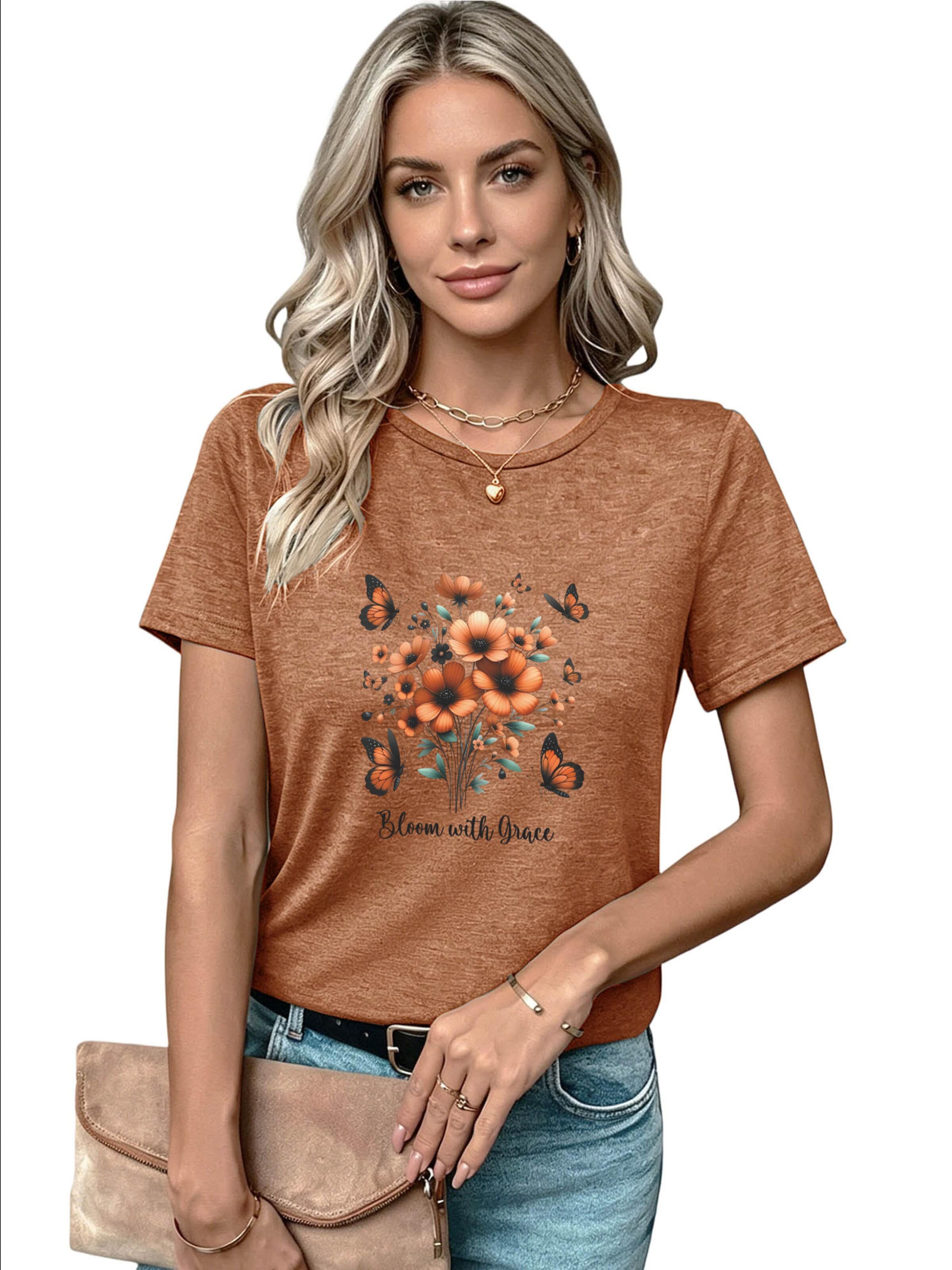 T-shirt GORHEY en marron : devant