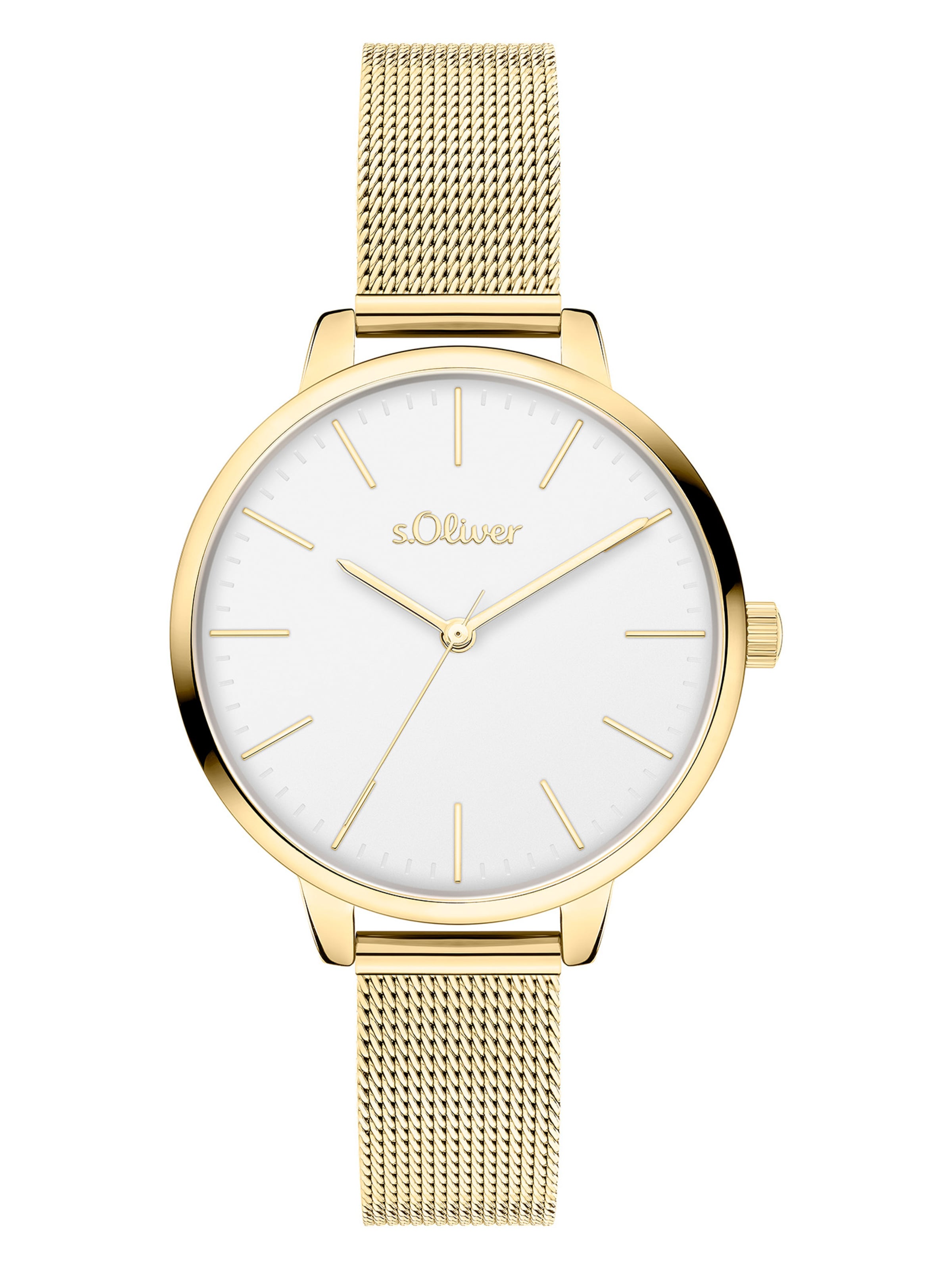 s.Oliver Analoguhr in Gold: Vorderseite