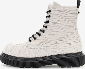 CAFè NOIR Veterlaarsjes in Wit: voorkant