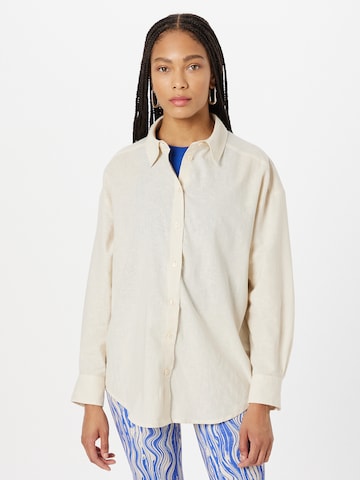 Monki Blouse in Beige: voorkant